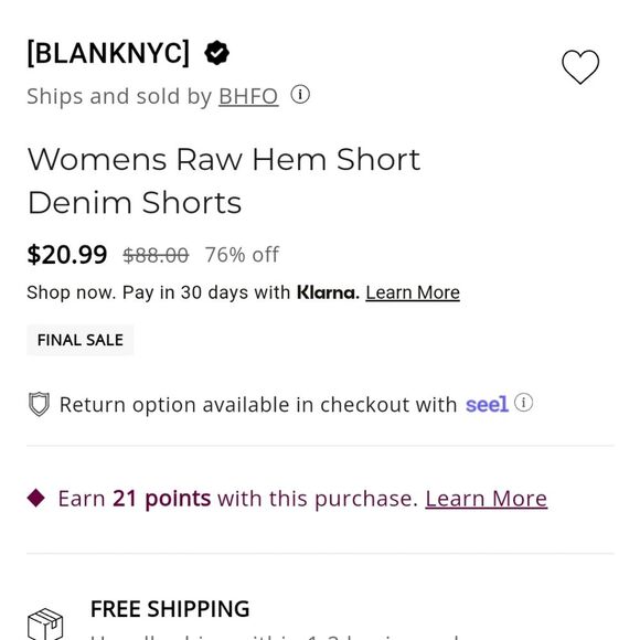 BLANKNYC The Barrow Vintage High Waist Eyelet Raw Hem Denim Shorts White Size 27 - Picture 3 of 13